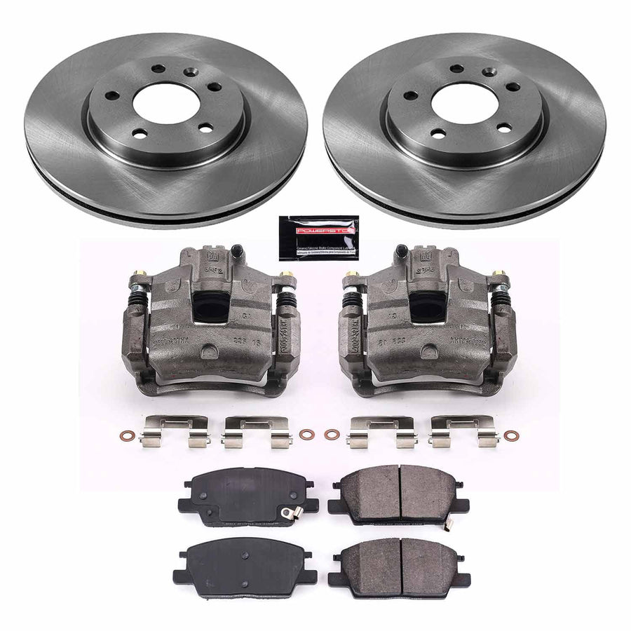 Power Stop KCOE7400 Replacement Front Stock Brake Kit with OE Calipers For Buick LaCrosse, Buick Regal Sportback, Chevrolet Equinox, Chevrolet Malibu, GMC Terrain [Model Specific]