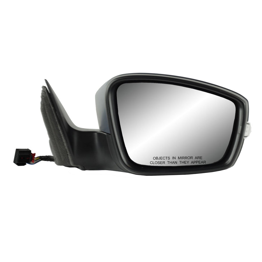 Passenger Side Fit Mirror for Volkswagen Passat, Textured Black w/PTM Cover, w/Turn Signal, Memory, Foldaway, w/o Puddle lamp, w/o auto dimming, Heated Power