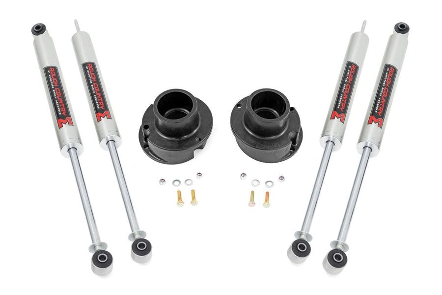 Rough Country 2.5 Inch Leveling Kit with M1 Monotube Shocks for 2500 Ram (2014-2024)/3500 (2013-2024) - RR Leaf Spring