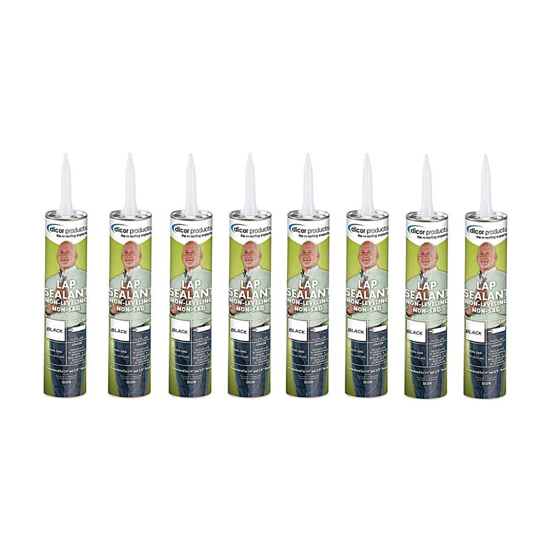 Black Dicor 551LSB Non-Leveling Lap Sealant, (8pack)