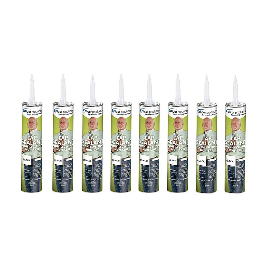Black Dicor 551LSB Non-Leveling Lap Sealant, (8pack)