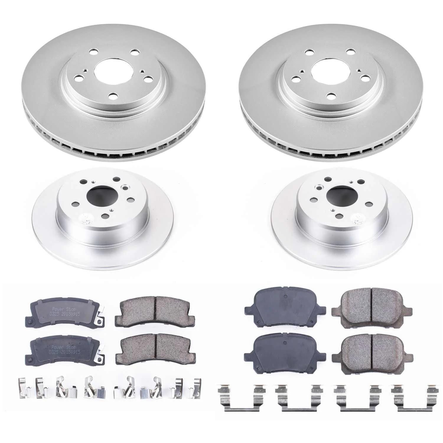 Power Stop Front and Rear CRK6782 Z17 Evolution Geomet Coated Brake Kit For Lexus RX300 1999-2001 [Model Specific]