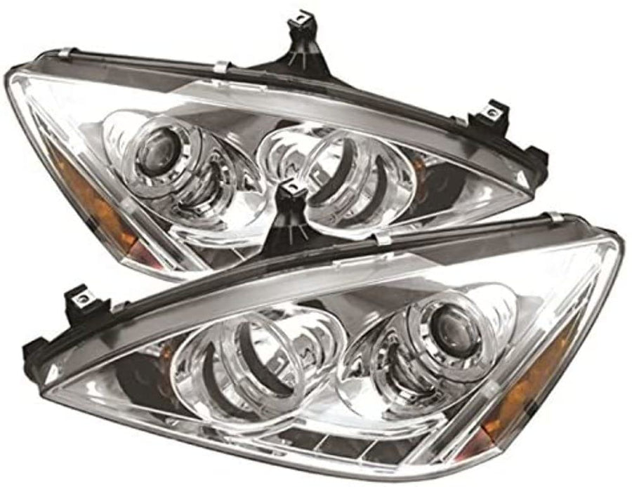 LED Halo Spyder Auto Projector Headlights Chrome/Clear 5010643