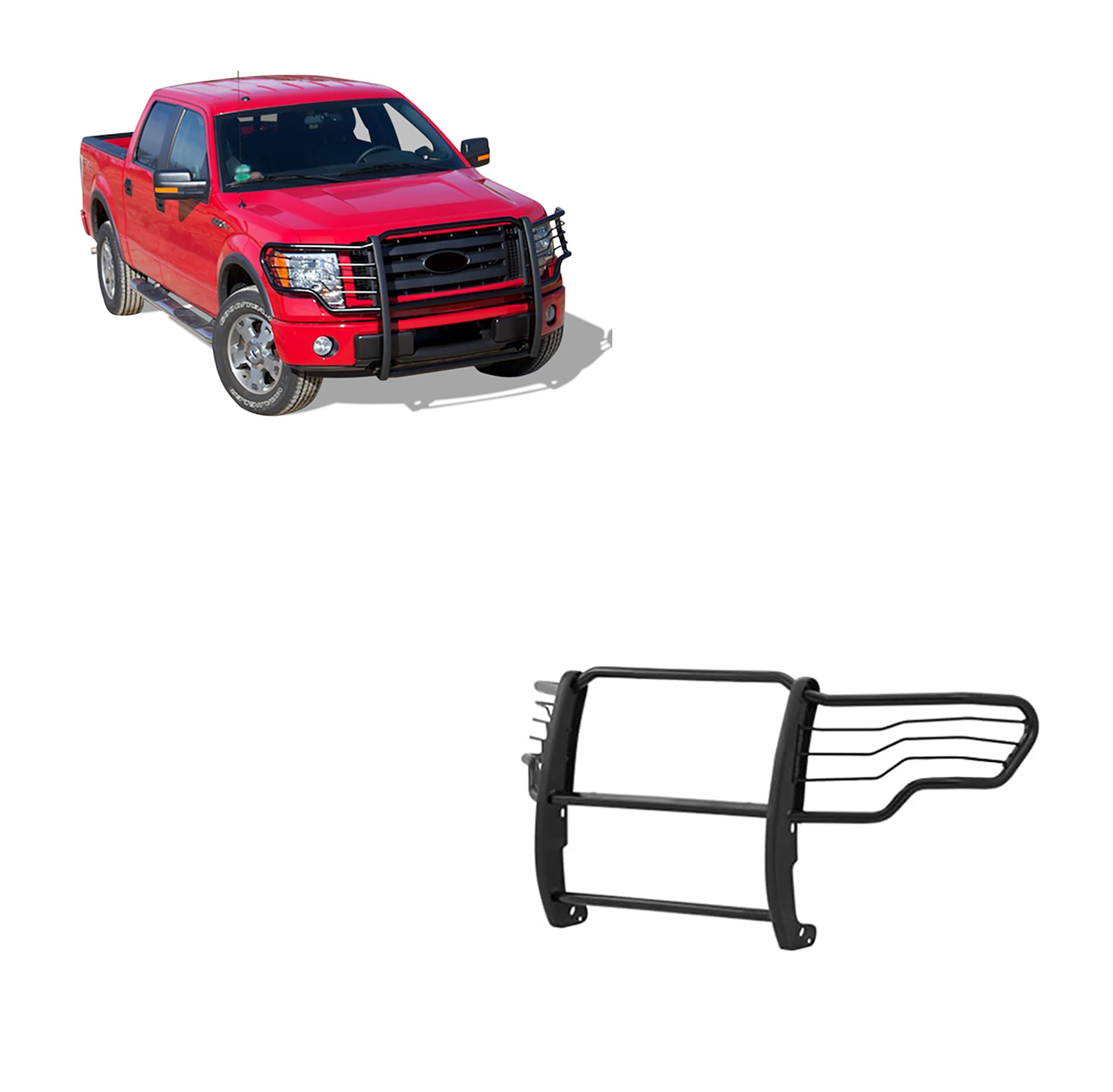 Bumper Guard Black Horse Grille brush Modular Black Compatible with 2009-2014 Ford F-150-17FP30MA