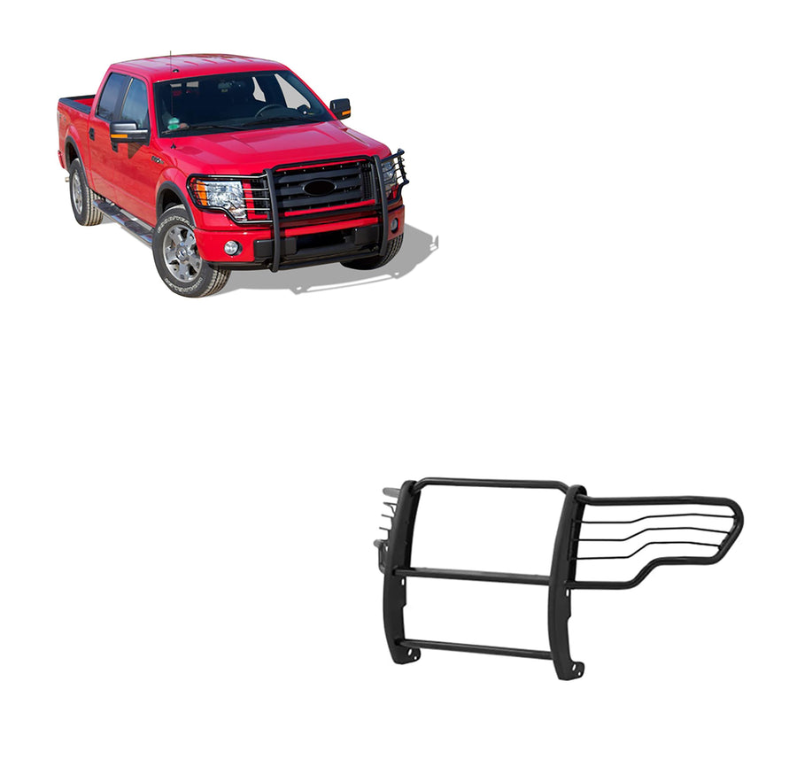 Bumper Guard Black Horse Grille brush Modular Black Compatible with 2009-2014 Ford F-150-17FP30MA