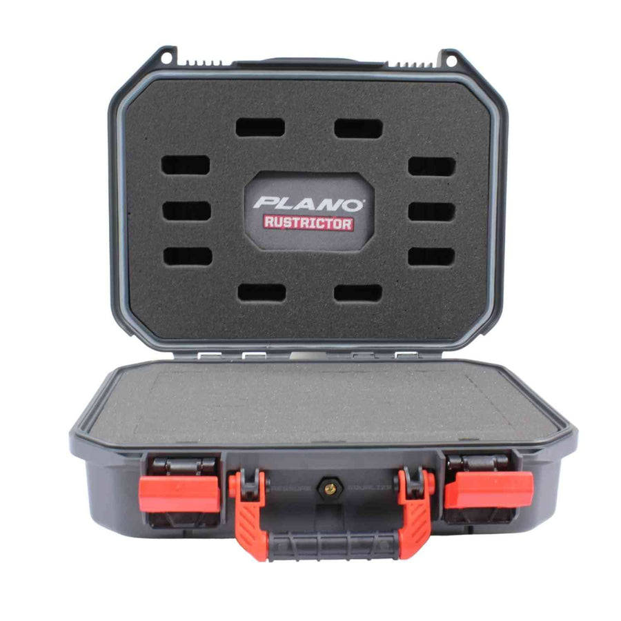 Plano All-Weather Rustrictor Double Pistol Case, Durable, Rust and Corrosion Resistant, TSA-Approved Gun Case with Perforated Pluck Foam for Custom Protection