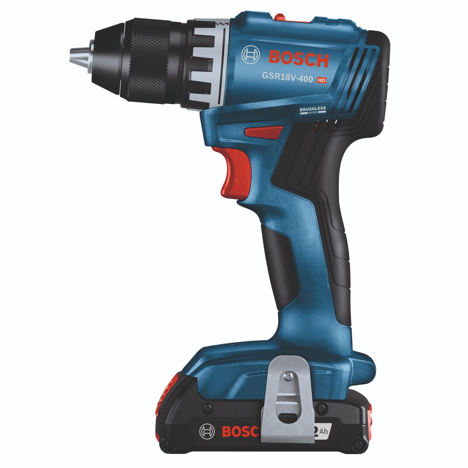 18V BOSCH GSR18V-400B22 Compact Brushless 1/2 In. Drill/Driver Kit with (2) 2 Ah Standard Batteries
