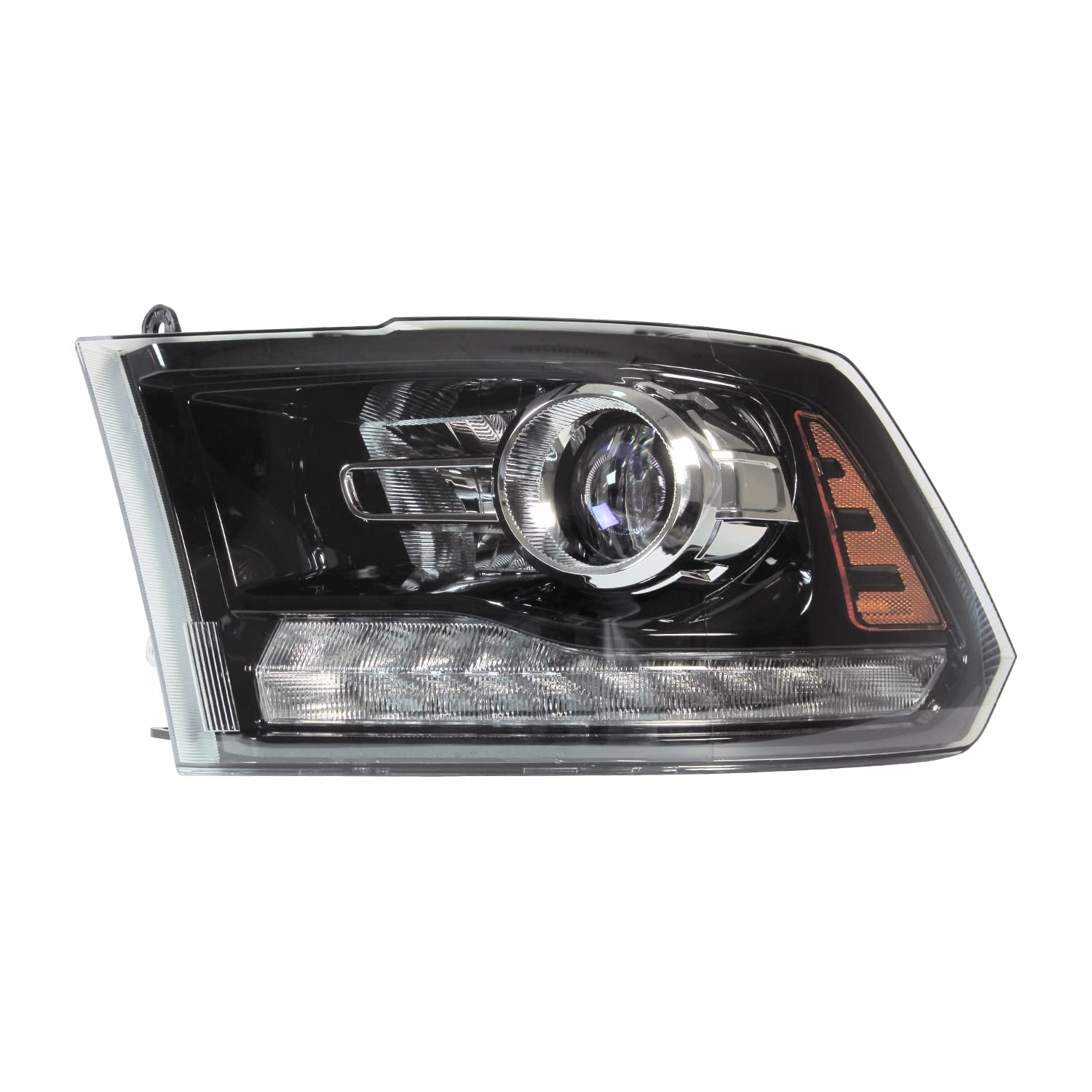 Left TYC Headlight Assembly Compatible with 2013-2015 Dodge Ram 1500 Pickup