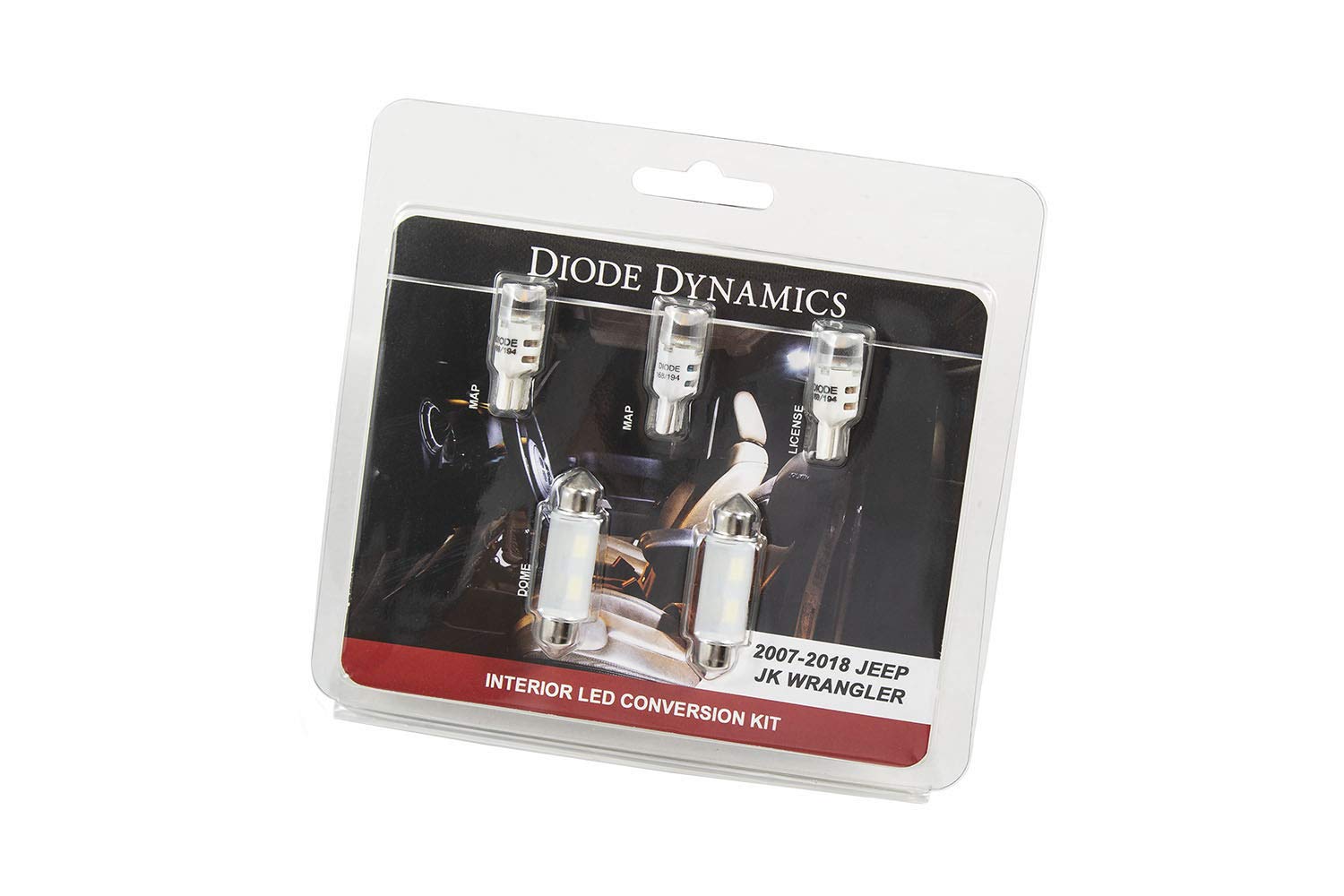 JK Wrangler 4dr Interior Kit Stage 2 Red Diode Dynamics