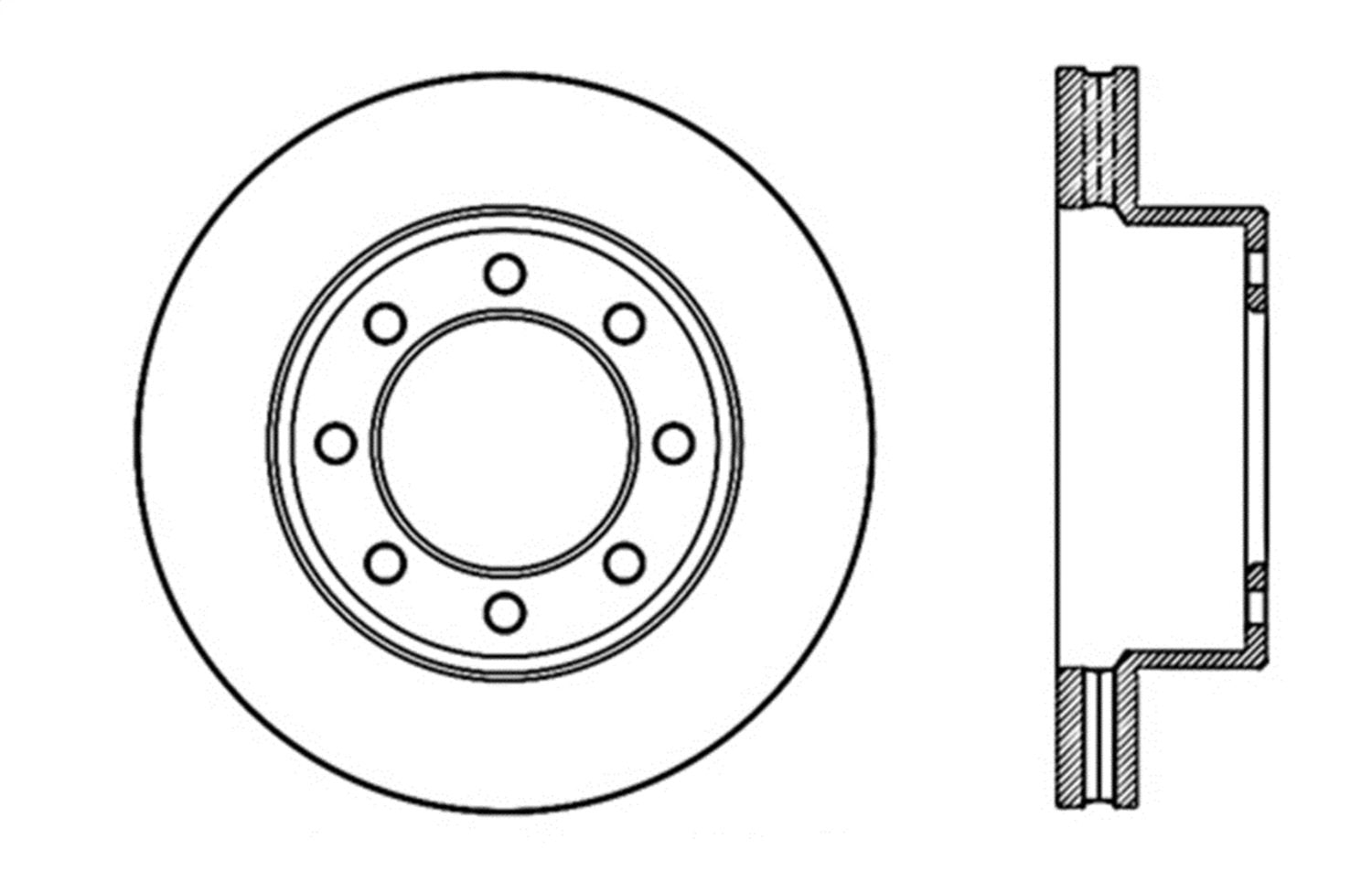 Sport Drilled/Slotted Brake Rotor StopTech 127.67072L (Front Left), 1 Pack