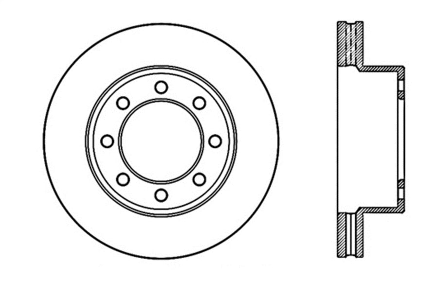 Sport Drilled/Slotted Brake Rotor StopTech 127.67072L (Front Left), 1 Pack