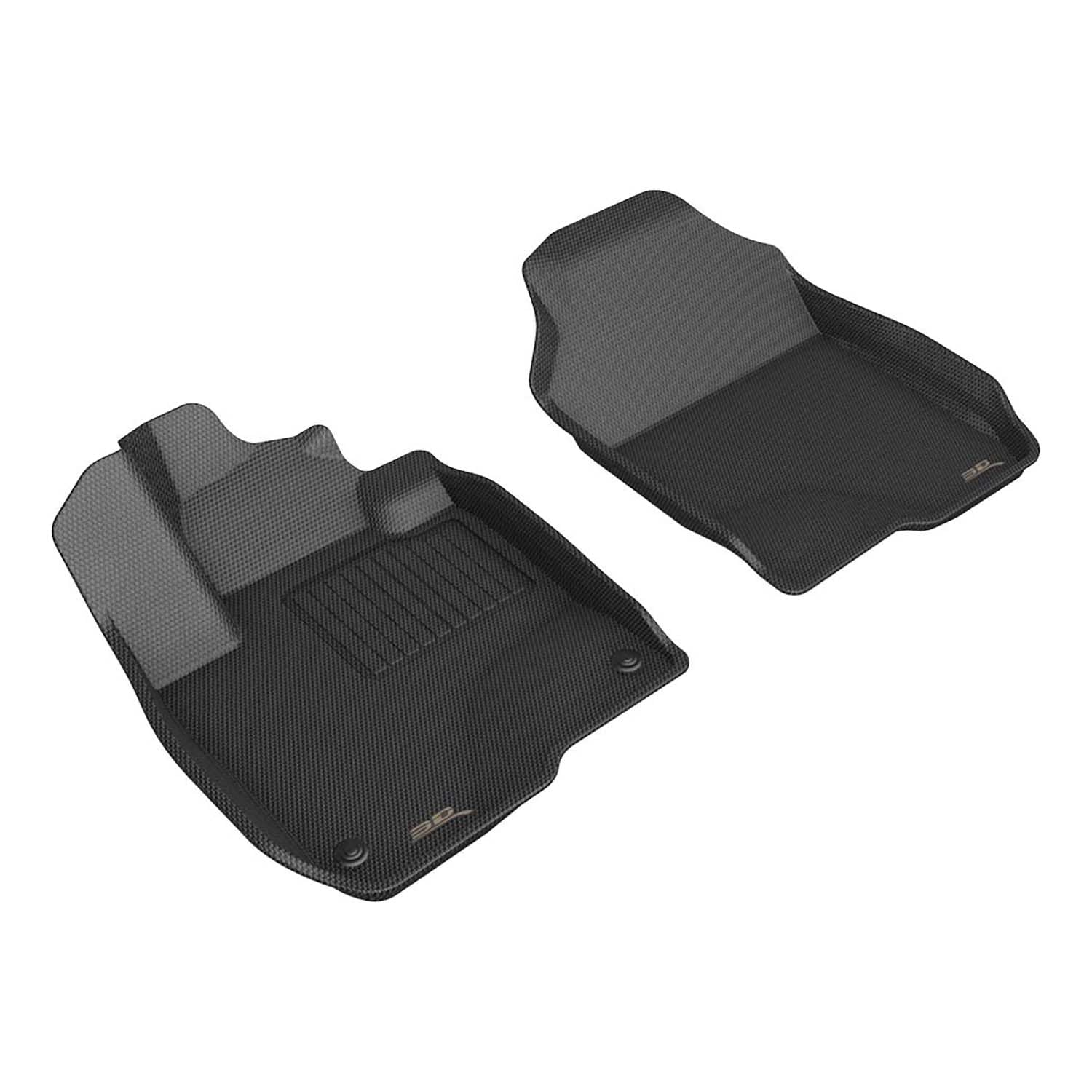 3D MAXpider KAGU Custom Fit Floor Mat (BLACK) Compatible with HONDA HR-V 2022-2025 - Front Row
