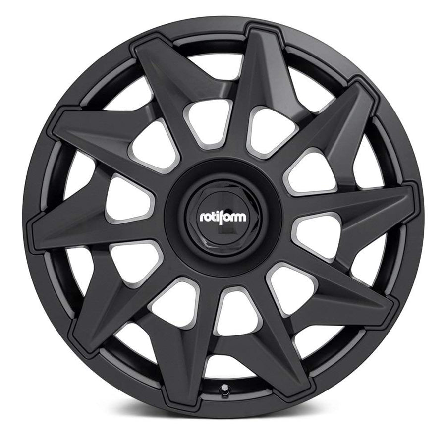 19x8.5 Rotiform cvt 5x112 45et 66.56mm matte black wheel