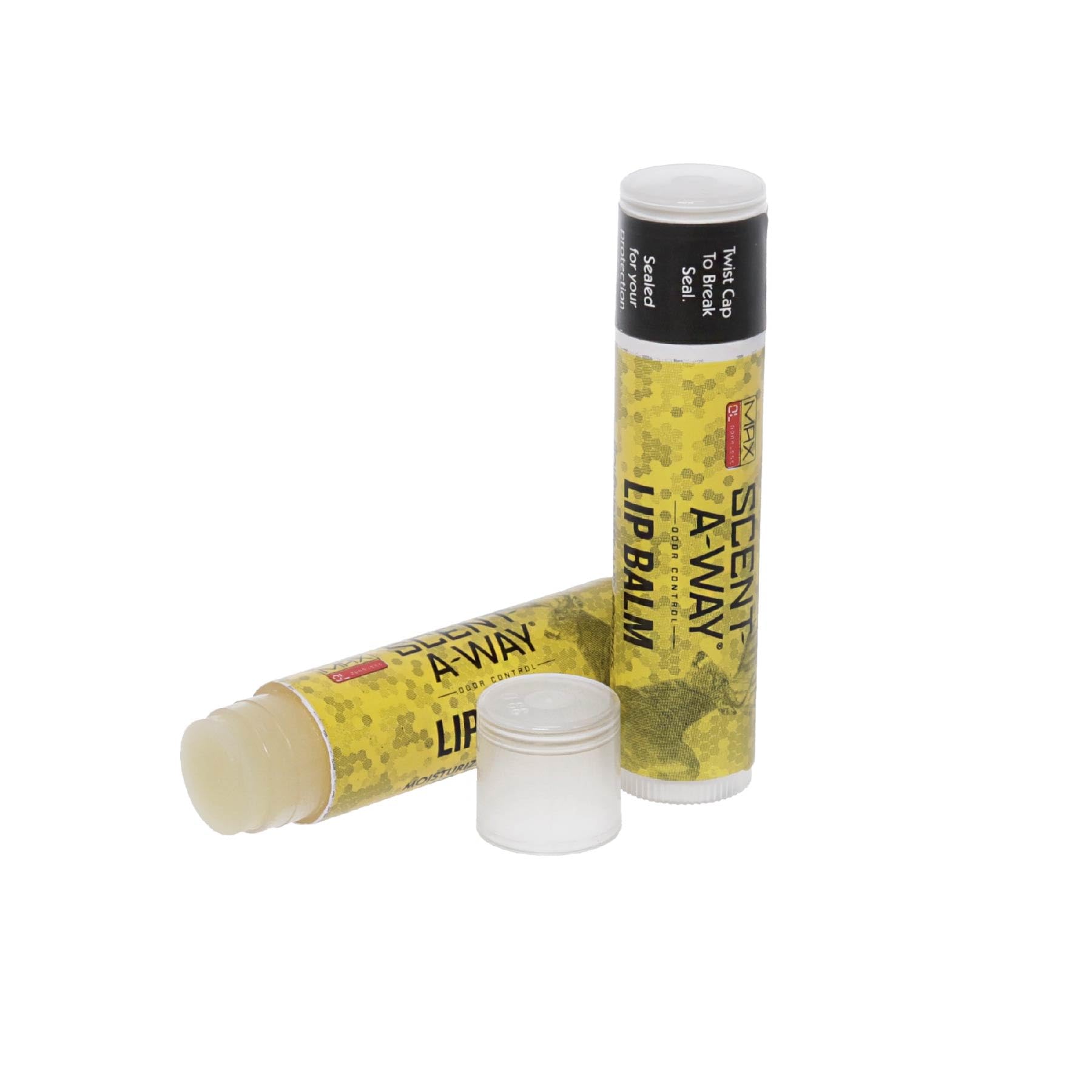 Scent-A-Way MAX Hunters Specialties Odorless Lip Balm, 2 Pack - SPF 30 Sunscreen Protection Long-Lasting Moisturizer for Dry Chapped Lips for Trappers, Anglers, and Campers