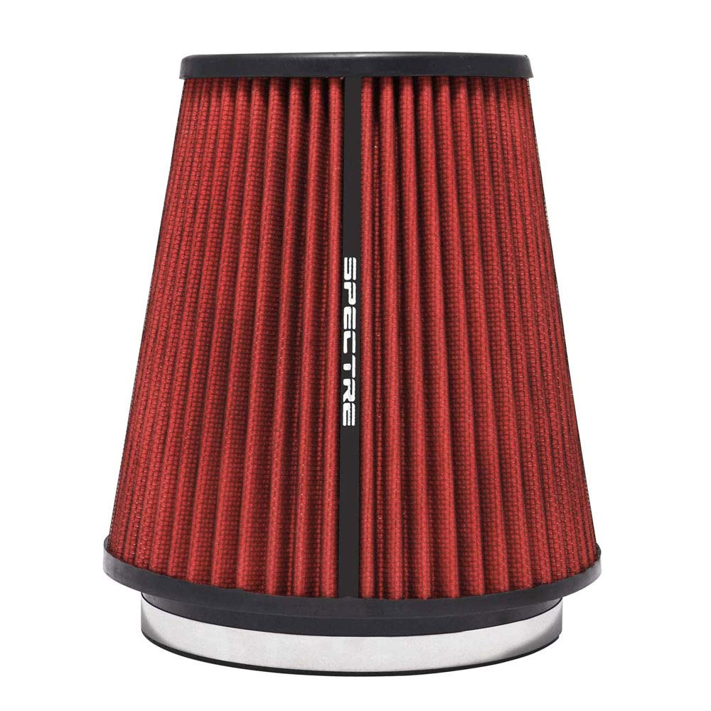 Spectre Clamp-On Universal Air Filter: High Performance, Washable Filter: Round Tapered; 6 in (152 mm) Flange ID; 8.5 in (216 mm) Height; 7.719 in (196 mm) Base; 5.125 in (130 mm) Top, SPE-HPR9891