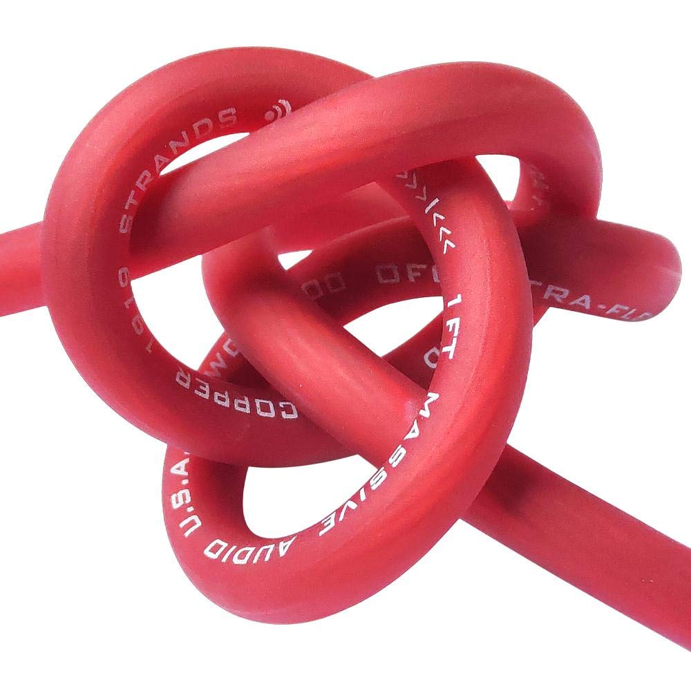 4 AWG 100% Copper Twisted Wire 100 Foot by Massive Audio