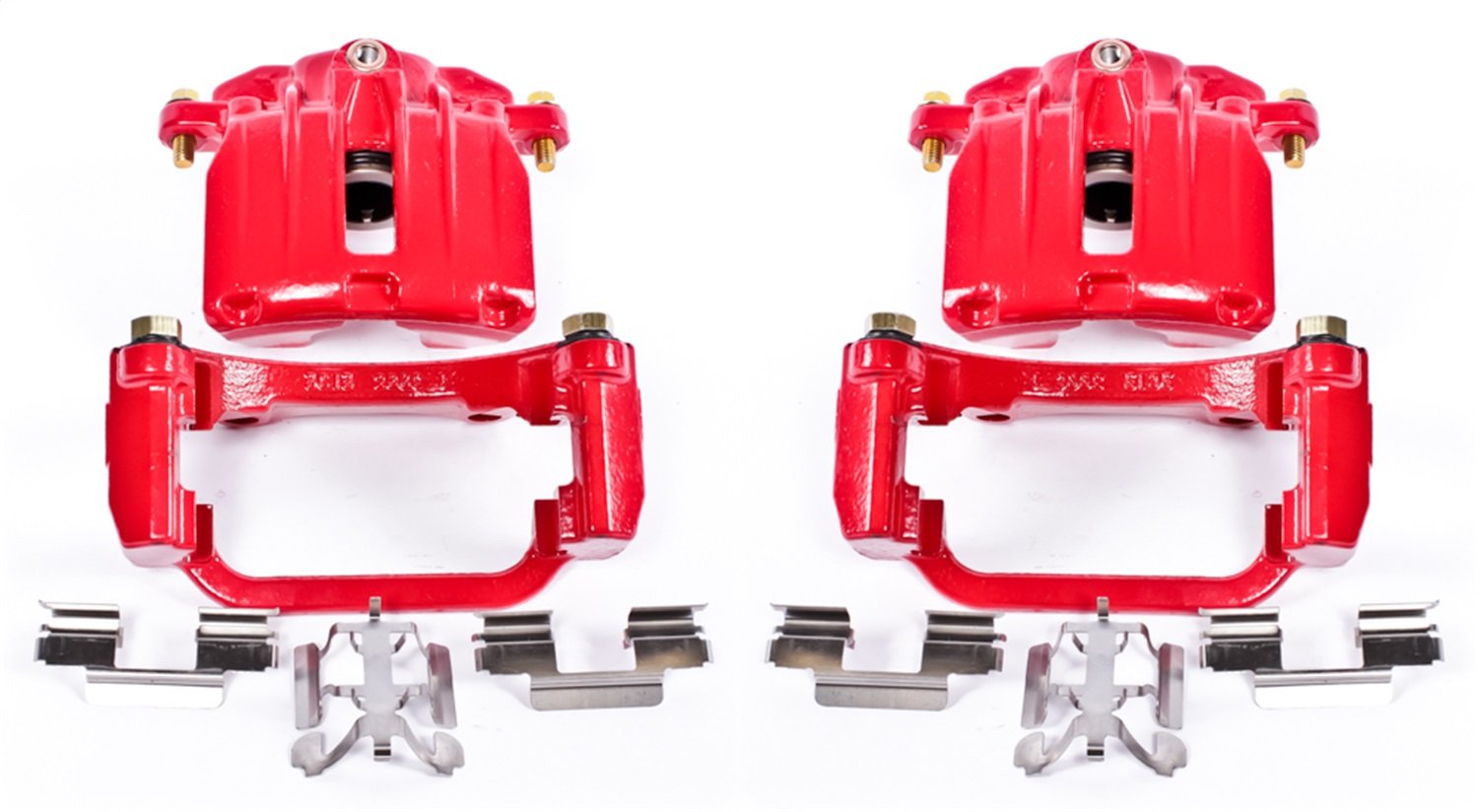 Power Stop Rear S4854 Pair of Calipers High-Temp Red Powder Coated For Cadillac DTS, Cadillac DeVille, Silverado 1500, Silverado 1500 Clas, Sierra 1500, Sierra 1500 Cla [Model Specific]