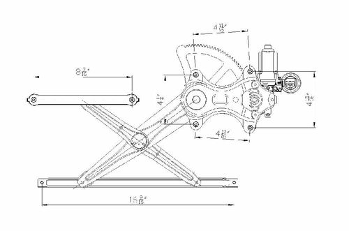 Toyota Tacoma Front Right Power Replacement TYC 660289 Window Regulator