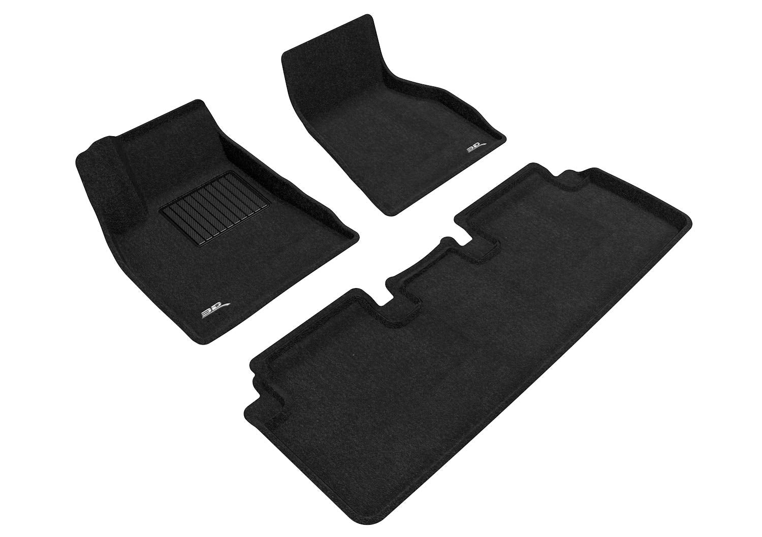 3D MAXpider Custom Fit All-Weather Carpeted Floor Mats for 2015-2019 Tesla Model S Elegant Series (1ST & 2ND Row)
