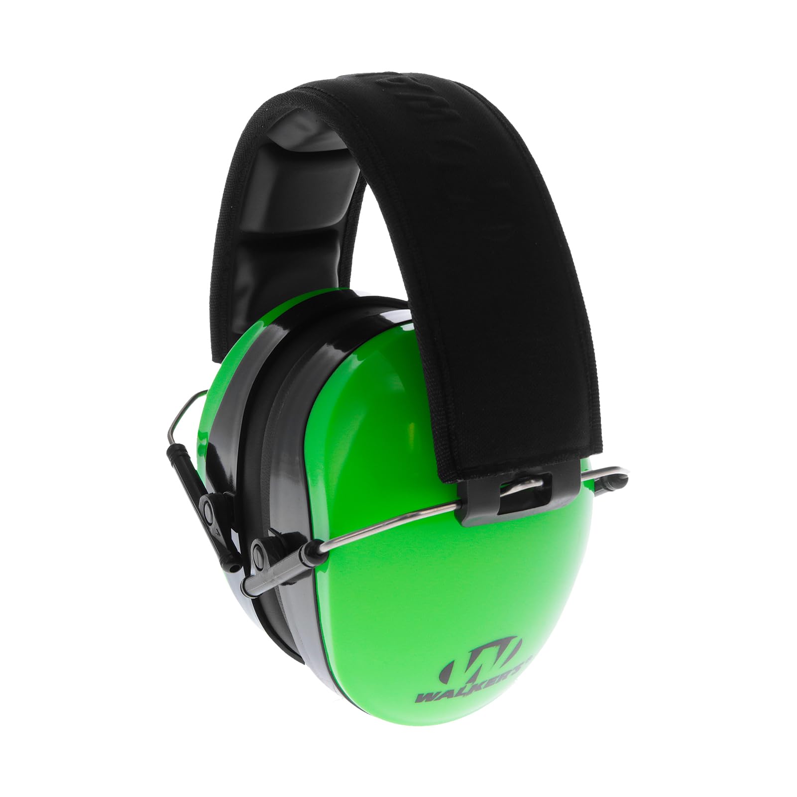 Walker's Passive Dual Colored Muff - Compact Folding Lightweight 26dB NRR Hunting Gun Range Shooting Hearing Protection Muff w/Padded Headband & PVC Earpads, Hi-Vis Green