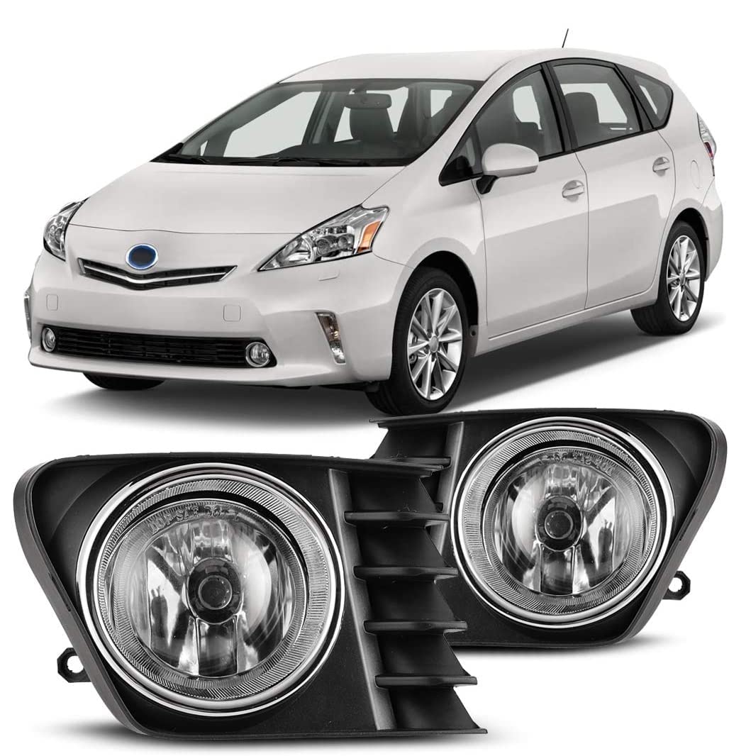 OEM Series Winjet for [2012 2013 2014 Toyota Prius V] Driving Fog Lights + Switch + Wiring Kit