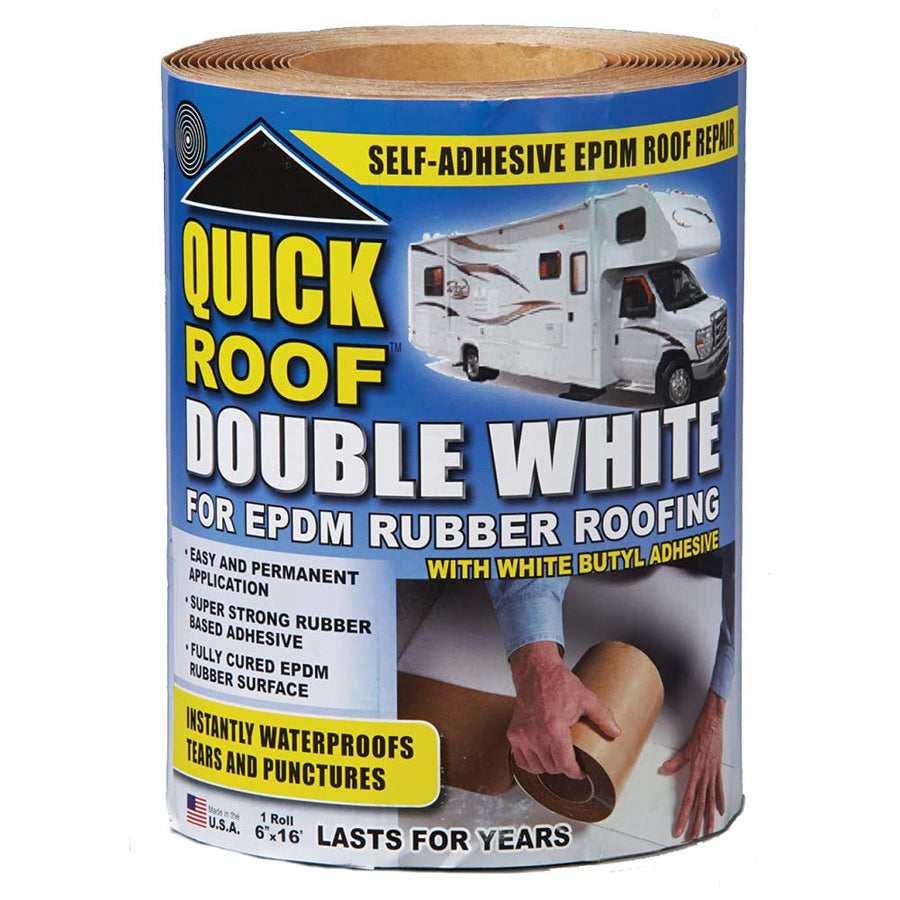 Quick Roof Cofair Double White for EPDM Rubber Roofing - 6" x 25'
