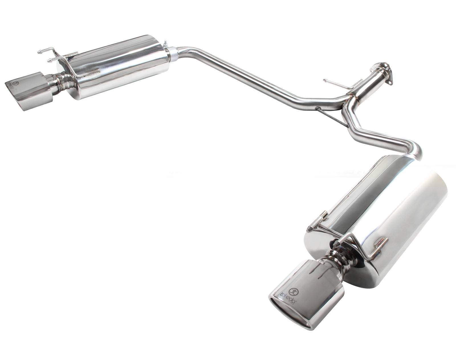 304 Stainless Steel aFe Axle-Back Exhaust System with Polished Tips for Honda Accord Coupe EX-L V6-3.5L Engine
