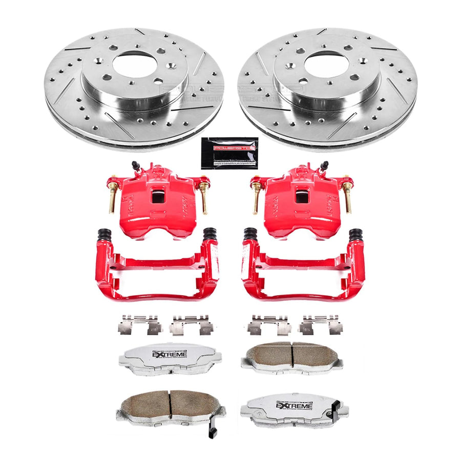Power Stop Front KC379-26 Z26 Street Warrior Brake Kit For BMW 540i, BMW 735i, BMW 735iL, BMW 740i, BMW 740iL, BMW 750iL [Model Specific]