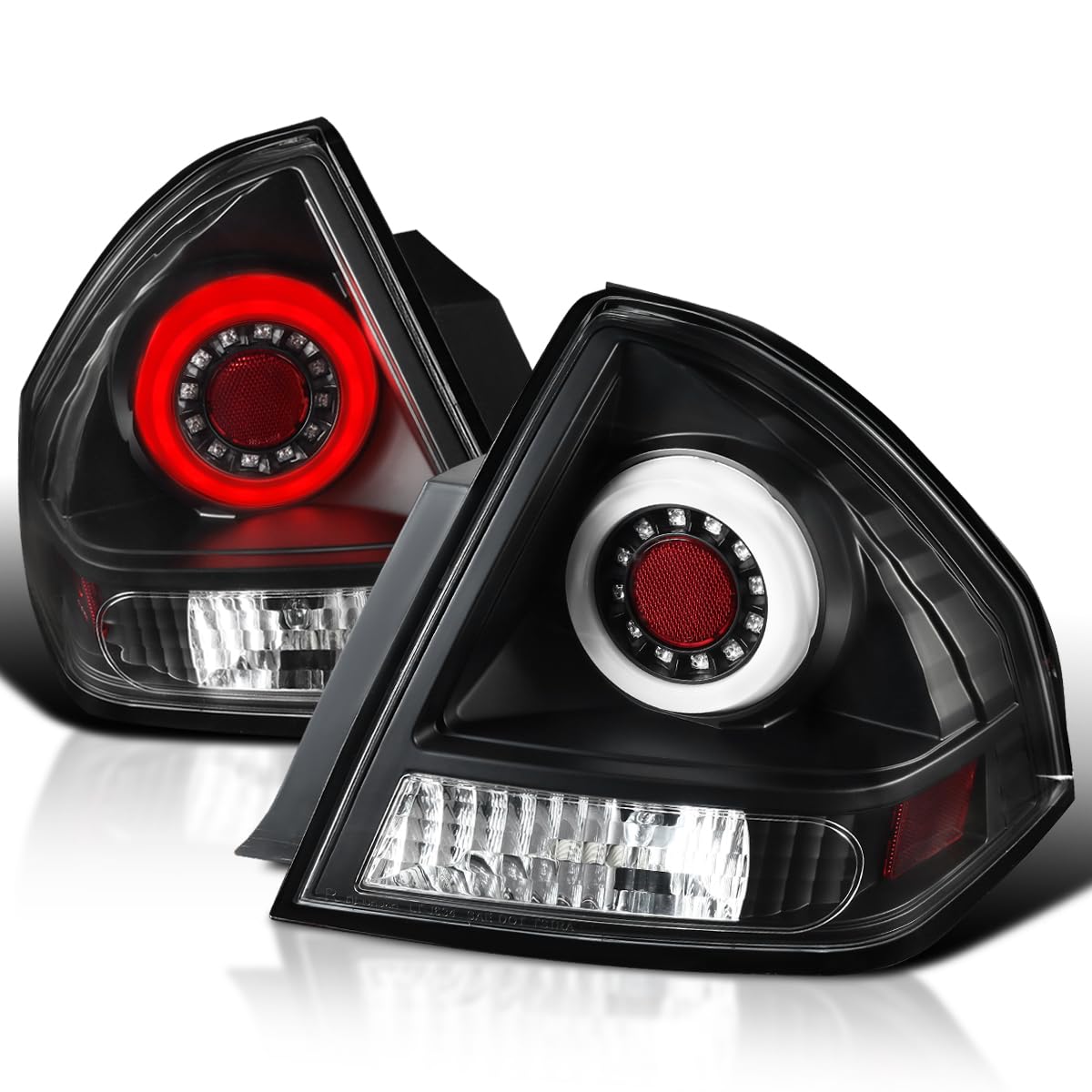 Black LED Bar Tail Lights SPEC-D TUNING Compatible with 2006-2013 Chevy Impala, 2014-2016 Chevy Impala Limited, Left + Right Pair Assembly