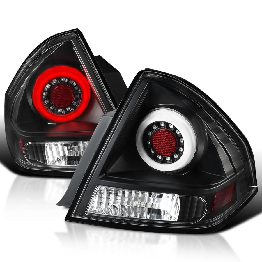 Black LED Bar Tail Lights SPEC-D TUNING Compatible with 2006-2013 Chevy Impala, 2014-2016 Chevy Impala Limited, Left + Right Pair Assembly