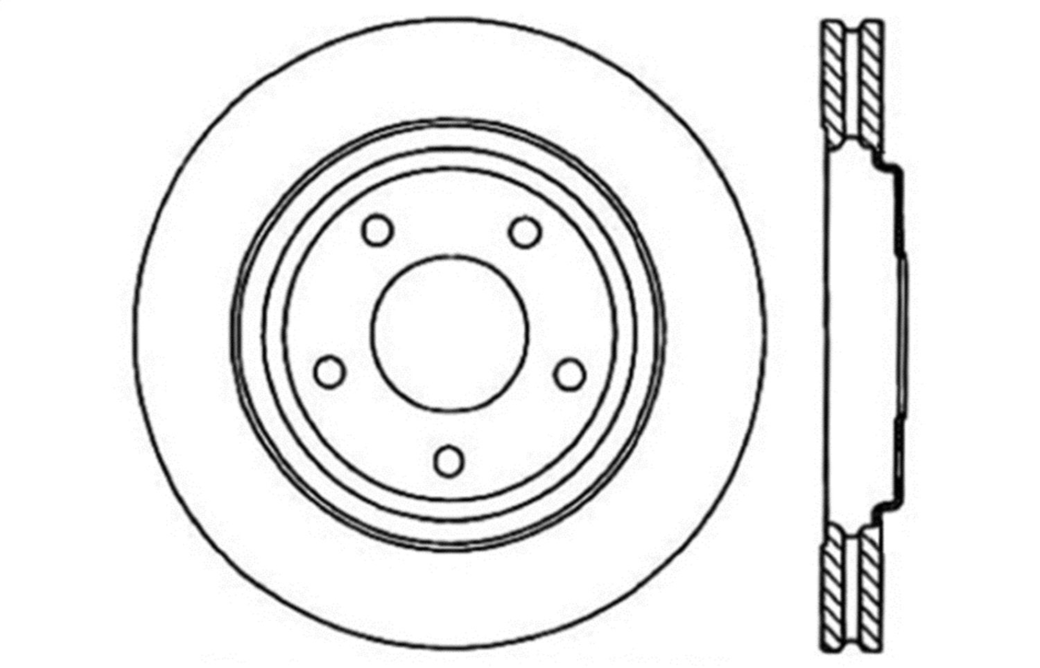 Sport Drilled/Slotted Brake Rotor StopTech 127.62054L (Front Left), 1 Pack