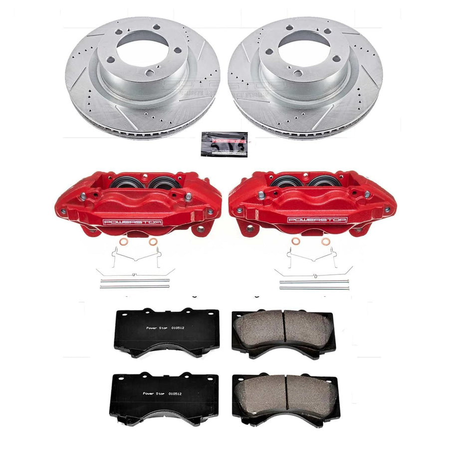Power Stop Z23 KC2952A Evolution Sport Performance 1-Click Brake Kit with Caliper For Toyota Sequoia 2008-2015, Toyota Tundra 2007-2015 [Model Specific]