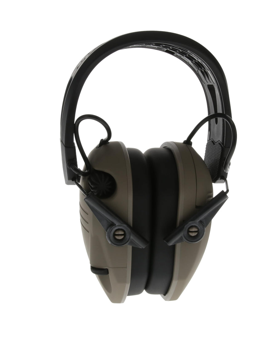 Razor Walker's Tacti-Grip Earmuffs- Flat Dark Earth, High Performance Silicone Composite Slip Free Headband- Natural Sound Clarity Full Dynamic Range 23 NRR, fde