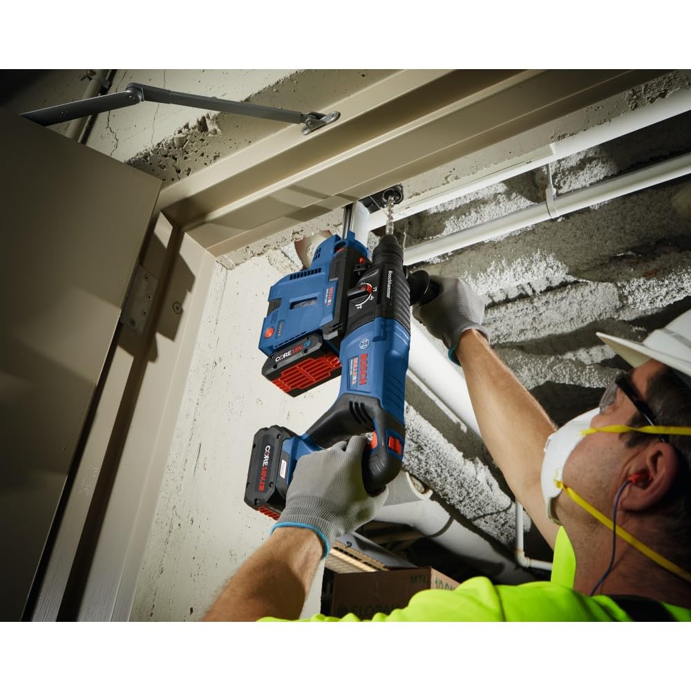 Bosch 18V GBH18V-26DK15 EC Brushless SDS-plus® Bulldog™ 1 In. Rotary Hammer Kit with (1) CORE18V® 4 Ah Advanced Power Battery