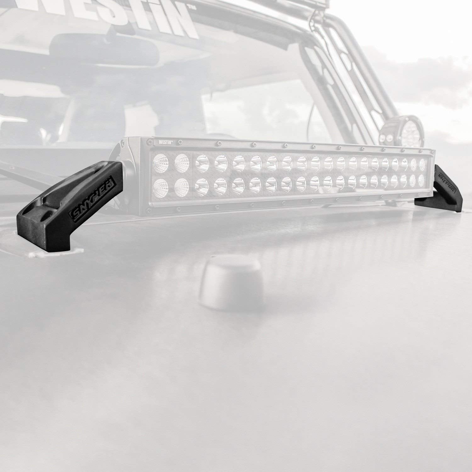 Hood Mount Westin 62-41015 LED Light Brackets fits 2007-2018 Wrangler JK