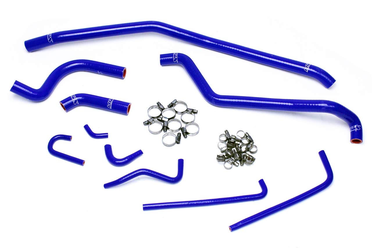 Black HPS 57-1504-BLK Silicone Radiator Hose Kit Coolant