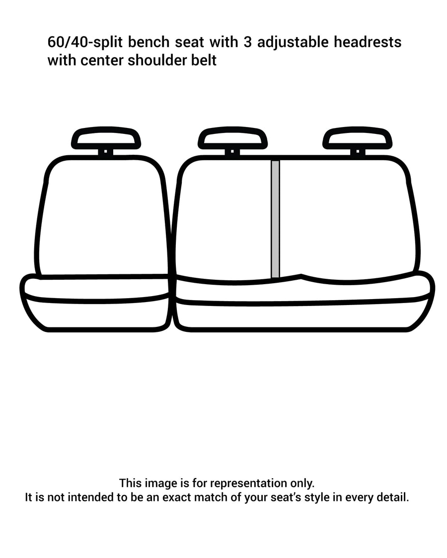 Covercraft Carhartt Custom SeatSaver Seat Covers | SSC8462CAGY | 2nd Row 60/40 Bench Seat | Compatible with Select Ford F-250/350 Models, Gravel