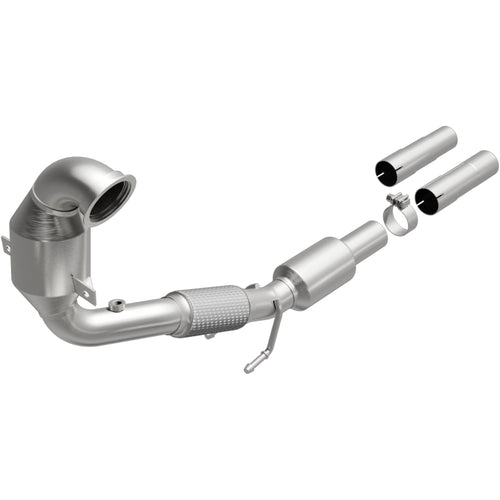 MagnaFlow Catalytic Converter Direct-Fit OEM Grade Federal/EPA Compliant 21-581 - Stainless Steel 2.5in Main Piping, 38.625in Overall Length, Post Converter O2 Sensor - Import Vehicle OEM Replacement