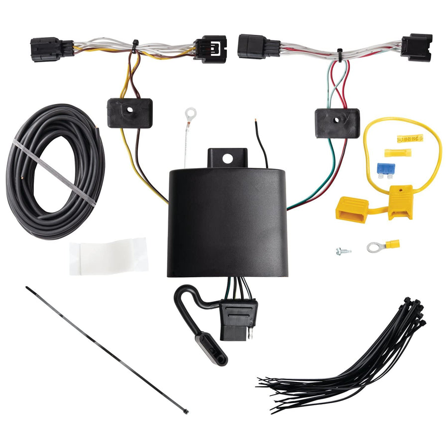 T-One Tow Connector Harness Assembly TEKONSHA 118857 4-Way Flat, w/Circut Protected Modulite HD Module, Black, Compatible with 2021-22 Acura TLX