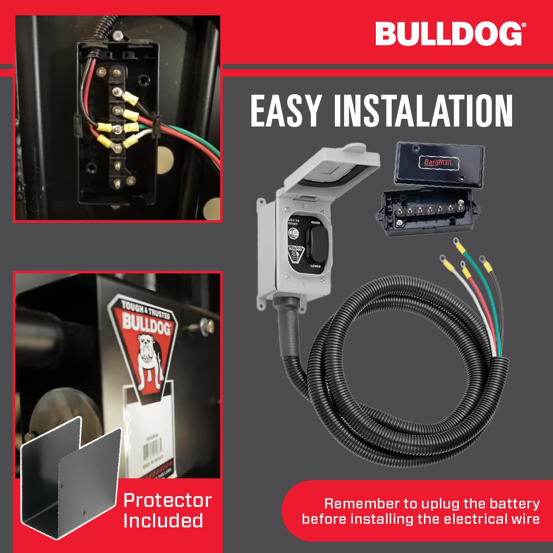 Bulldog Electric Powered Kit 1824180100, 12000 lbs Capacity, Only Works with the Bulldog 12k Planetary 2 speed square jack. It Is Not Compatible With The Traditional Style 2 Speed Or Any Other Jack.