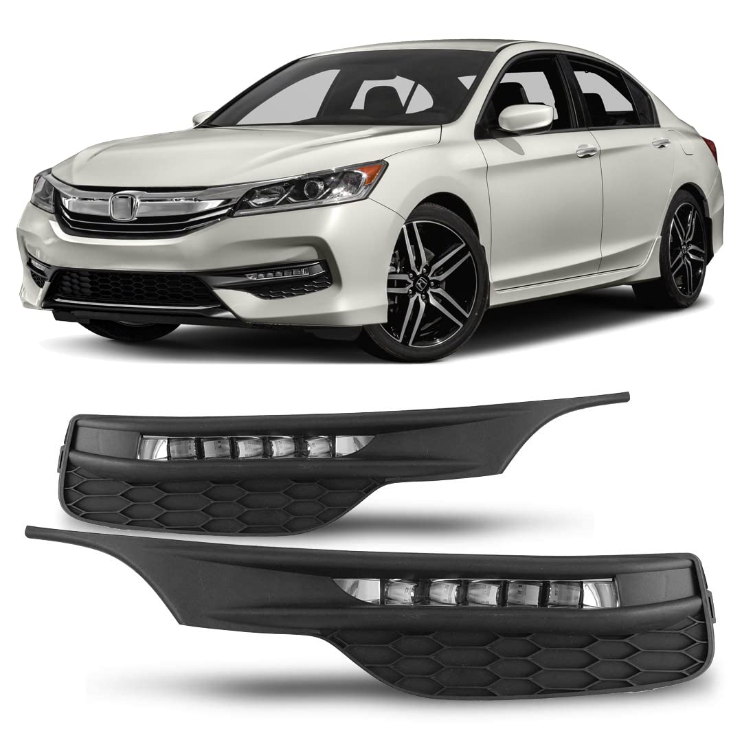 OEM Series Winjet for [2016-2017 Honda Accord Sedan] Driving LED Fog Lights + Switch + Wiring Kit