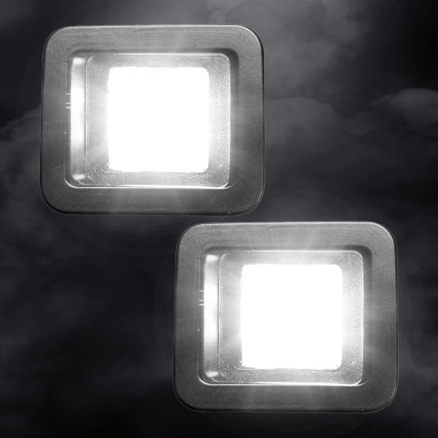RECON - Ultra Bright White 6500K LED Illumination Fits 2015-2020 F150 Premium License Plate 2-PC Kit Increased Visibility