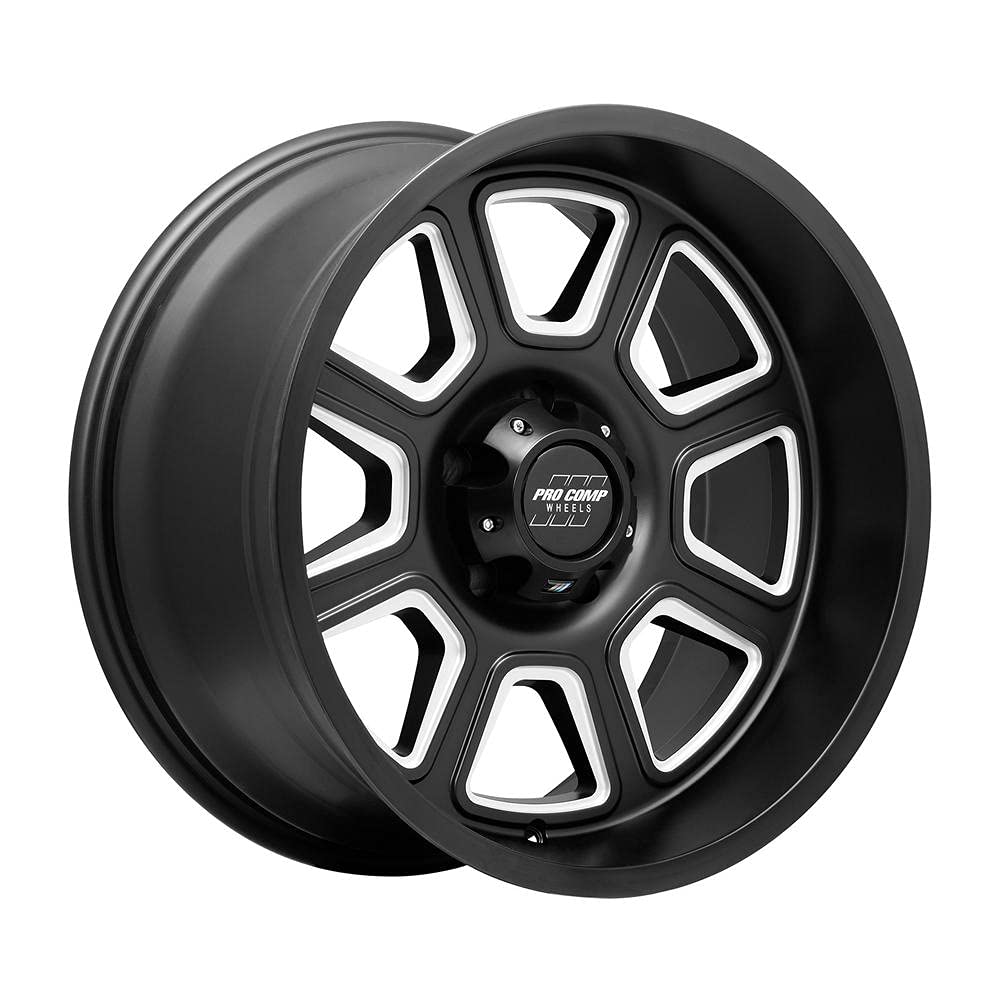 Trilogy Race Pro Comp Wheels Black Wheel with Brushed Finish (17 x 9. inches /5 x 5 inches, -30 mm Offset)