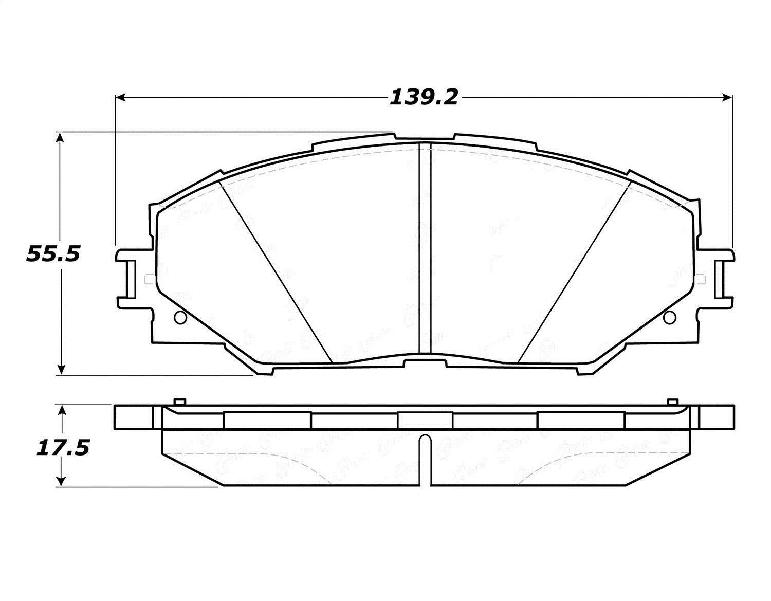 Front StopTech 308.12100 Brake Pads with Shims and Hardware Street
