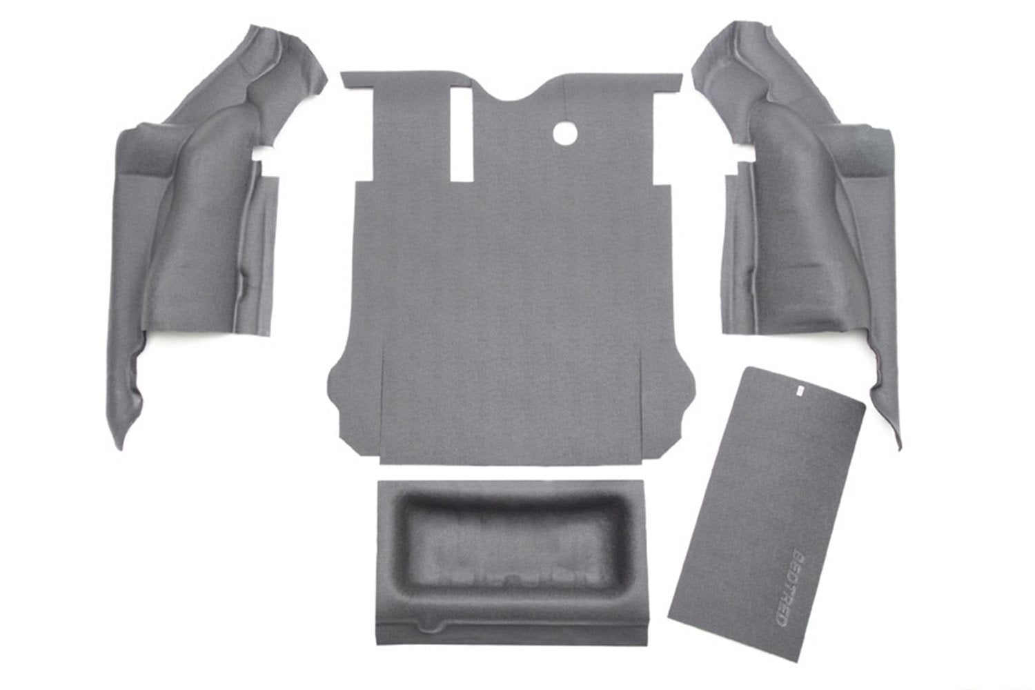 Jeep Bedtred - Bedrug | 2003 - 2006 Jeep Wrangler LJ Unlimited (04 - 06 UNLTD, 05 - 06 UNLTD Rubicon), Cargo Liner w/ Tailgate & Tub Liner | Grey - 4 pc. | BTLJ04R