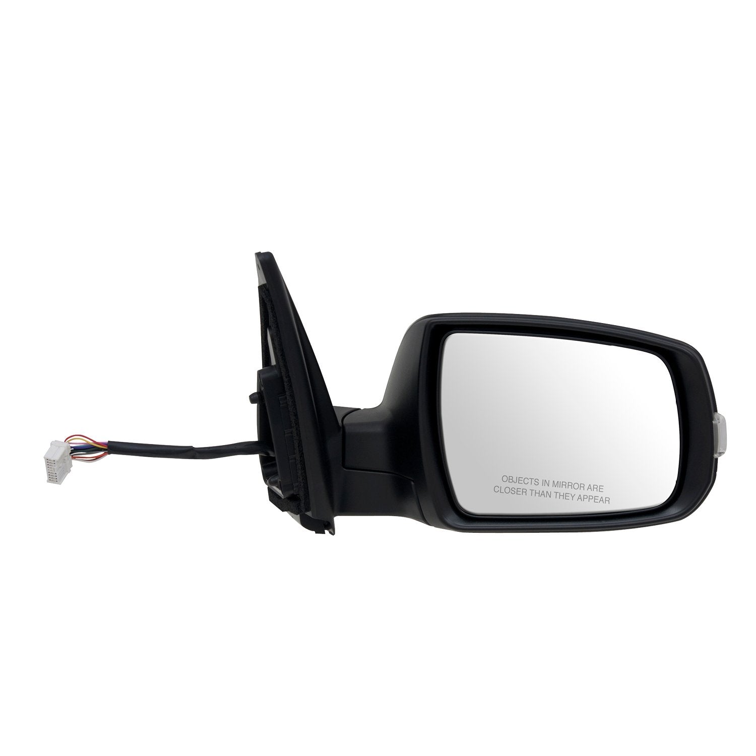 Passenger Side Fit Mirror for Kia Sorento, Textured Black w/PTM Cover, w/Turn Signal, Memory, Power Folding, w/o Blind spot Detection, Heated Power