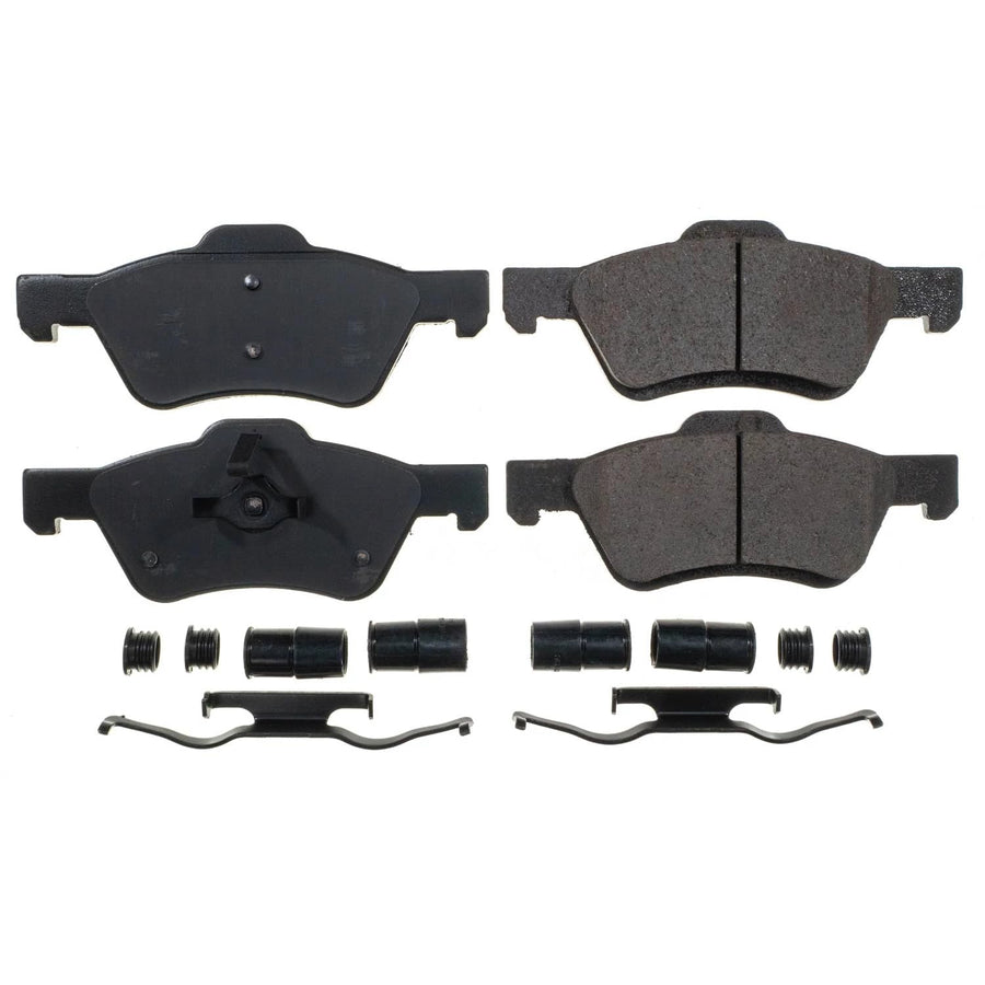 Power Stop Brake Kit Front For Ford Escape 2010-12 |Mazda Tribute 2010-11 |Mercury Mariner 2010-11 - Ceramic Brake Pads With Installation Hardware, 17-1047B