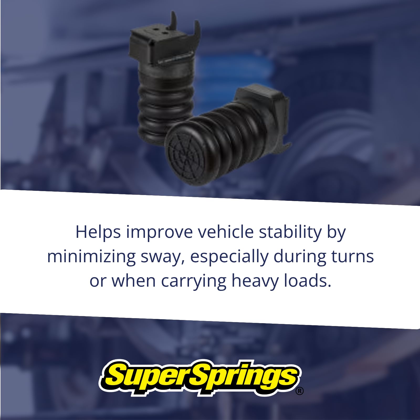 SumoSprings Rear Solo for Ford F-150 | SuperSprings SSR-116-47 | Left/Right Pair | 1500 (lb) Capacity at 50% Compression | Made in the USA, black