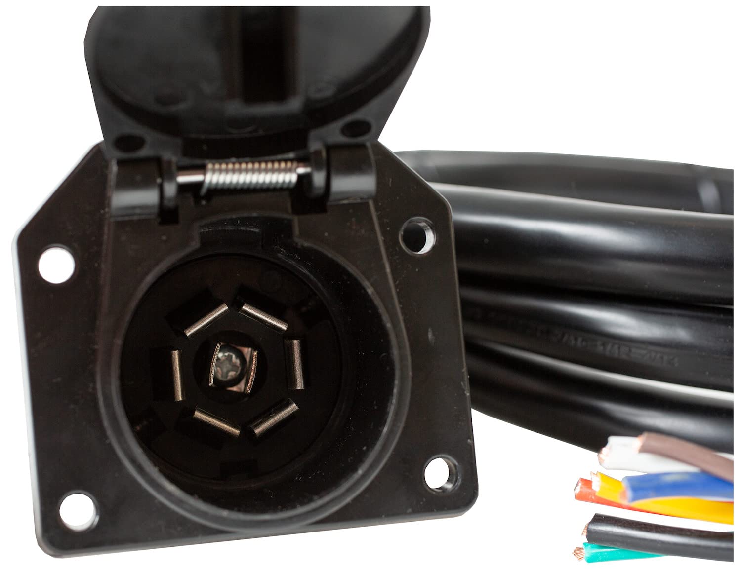 7-Way Buyers Products Company Flat Pin Truck Side Trailer Connector