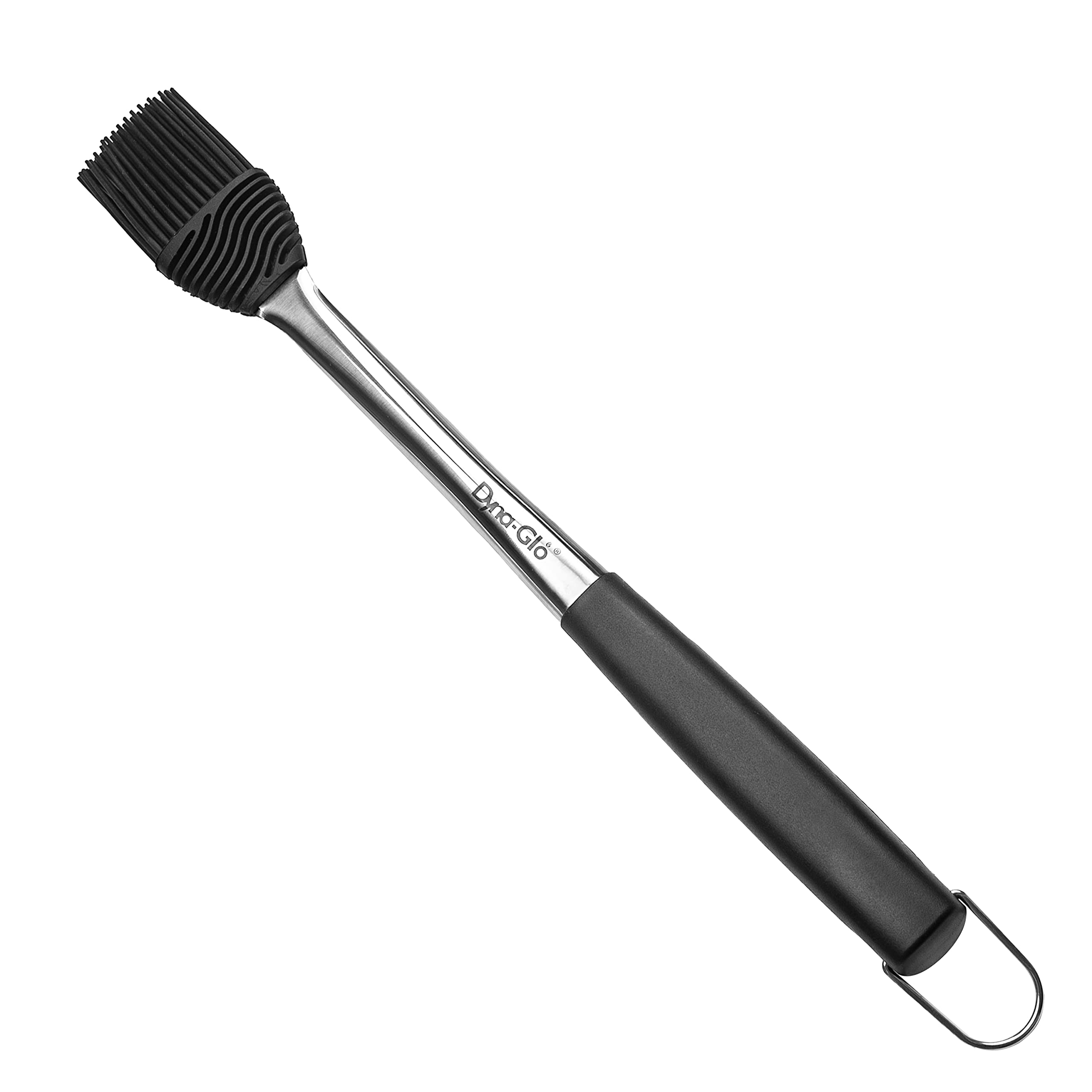 3PC Dyna Glo Stainless Steel and Silicone Soft Touch Handles - Spatula, Basting Brush, Tongs